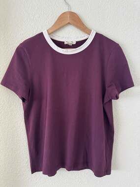 Madewell Northside Vintage Ringer Tee in Dark Plum